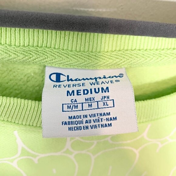 Champion reverse weave lime all over bubble logo print pullover sweatshirt - Picture 5 of 9